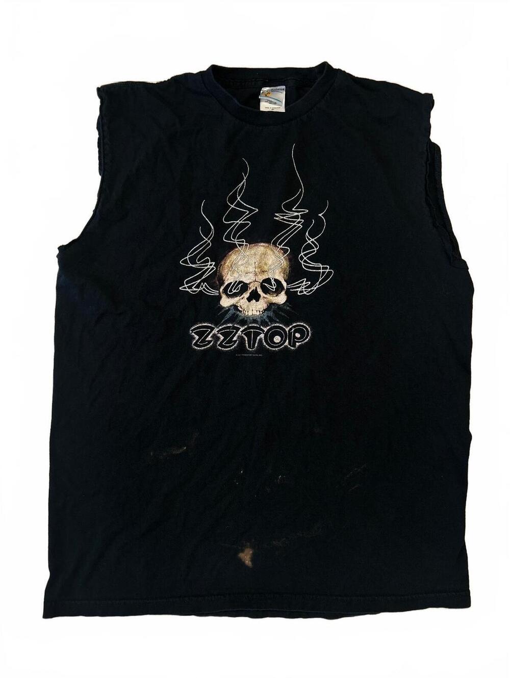 Vintage ZZ Top Skull Lowdown In The Street Muscle Shirt XL Bay Islands